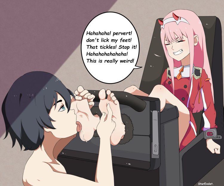 Zero Two tickling