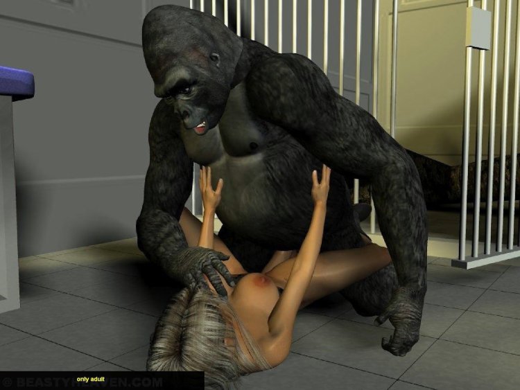 Fucking a man with a gorilla