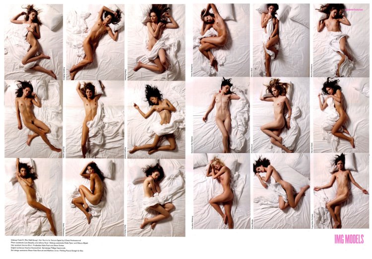 Poses for an erotic photo shoot