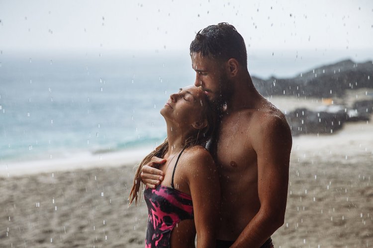 Two lovers on the island