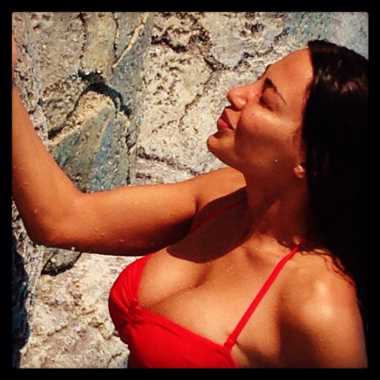 Shorena Begashvili in a swimsuit