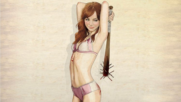 Red -haired with a bat