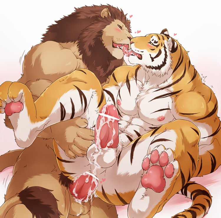 Furri tiger and man Sex