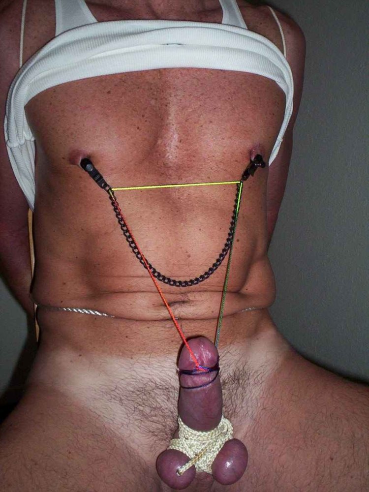 Gay CBT Balls Torture Hard Dick Bondage Pics