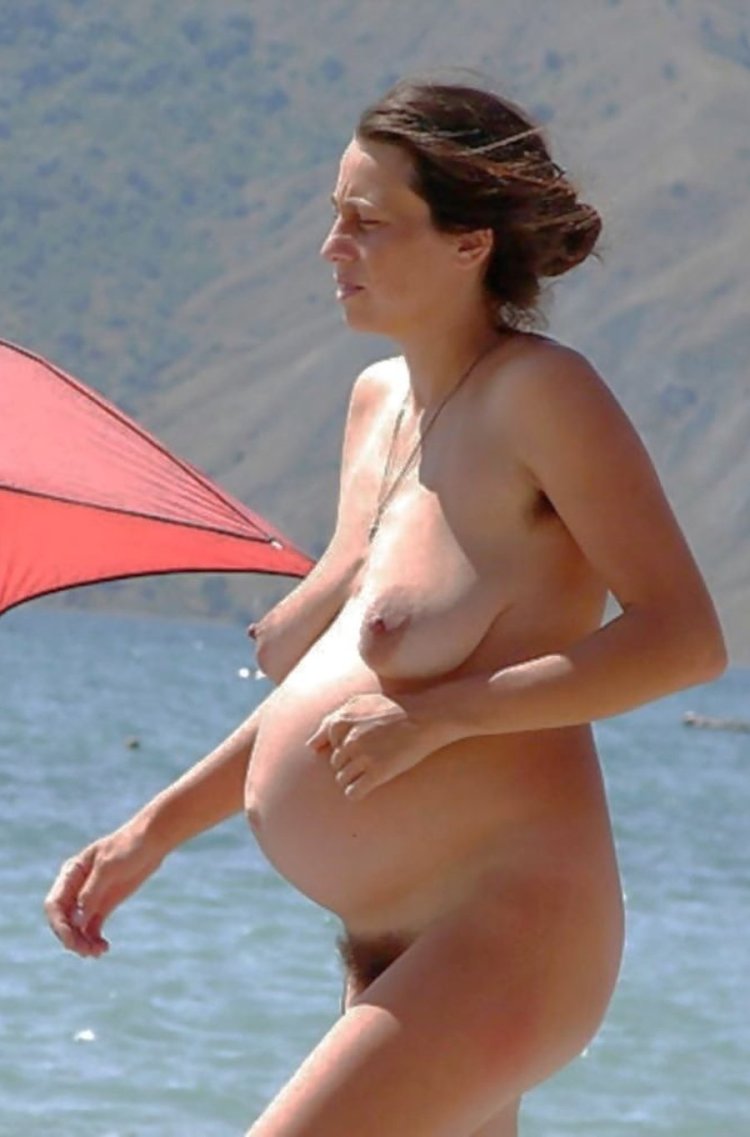 pregnant beach nude naked housewife