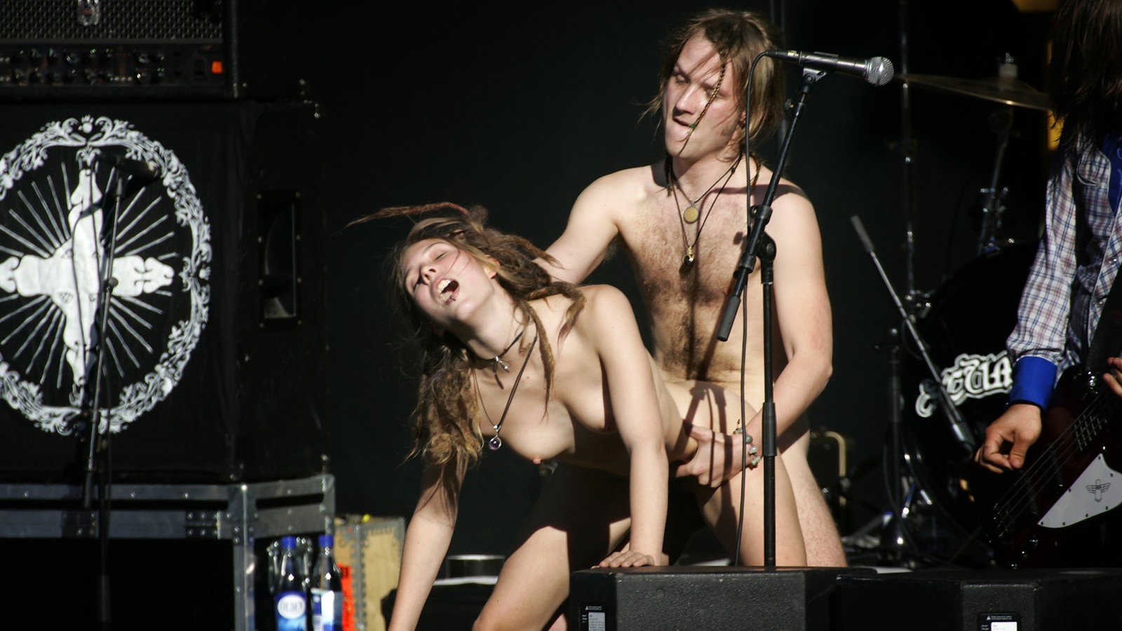 Nude Singer on Stage.