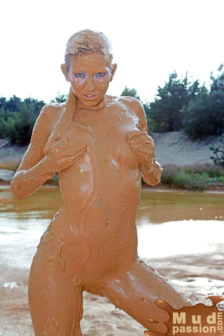 Naked Girl in Mud.