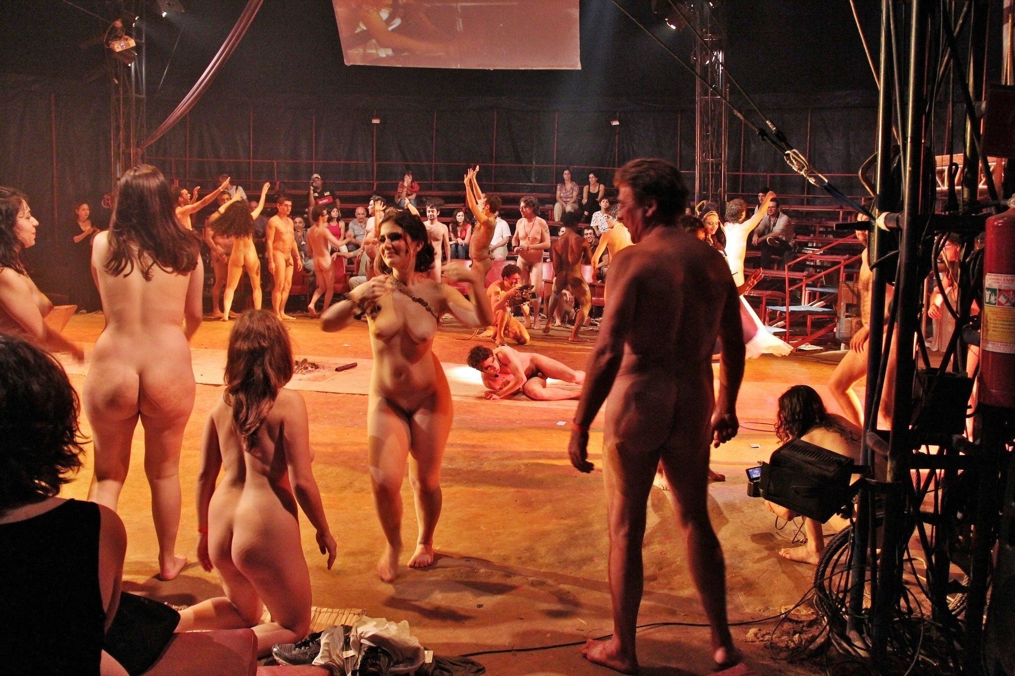 Naked Actors on Stage