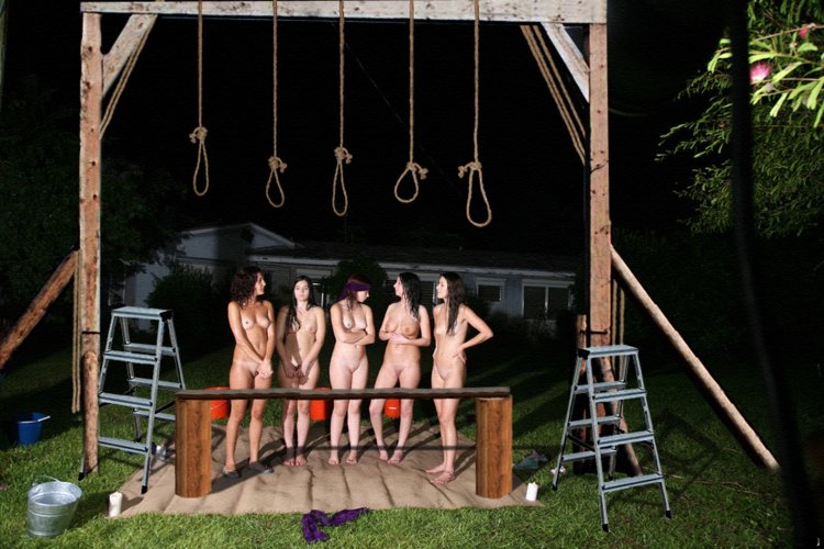 Hanged naked women