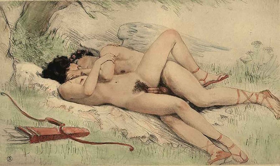 Coitus in the art of Paul Avril