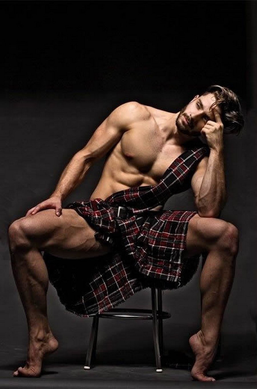 David Tennant in a kilt