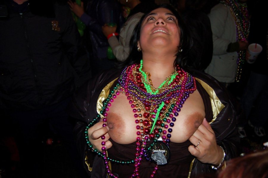 Gorgeous tits ebony Mardi Gras