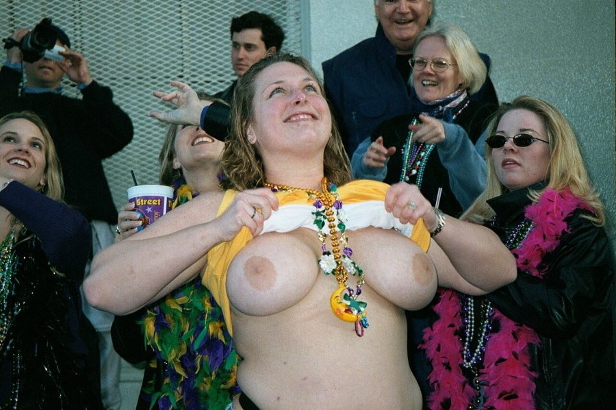Mardi Gras Festival boobs