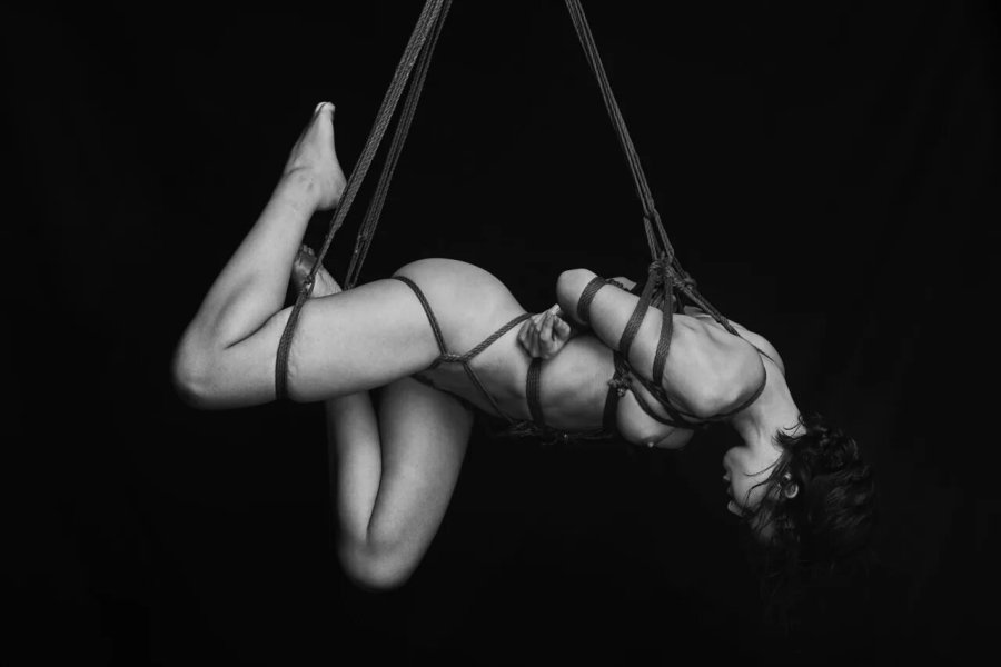 Erotic photo shoot shibari