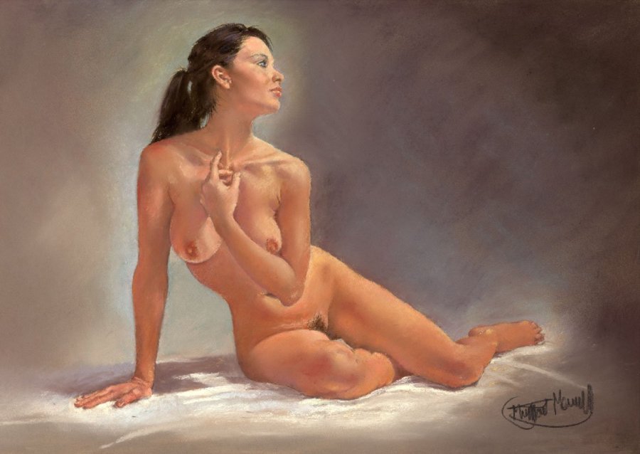 Realistic nude painting