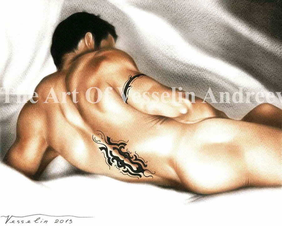 Beautiful paintings with naked guys