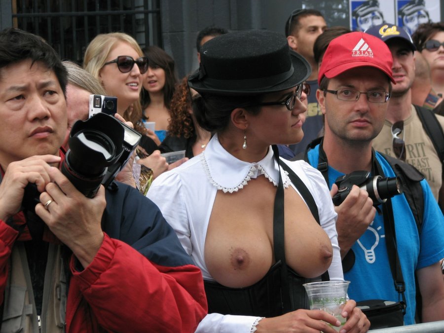 Big Tits in public