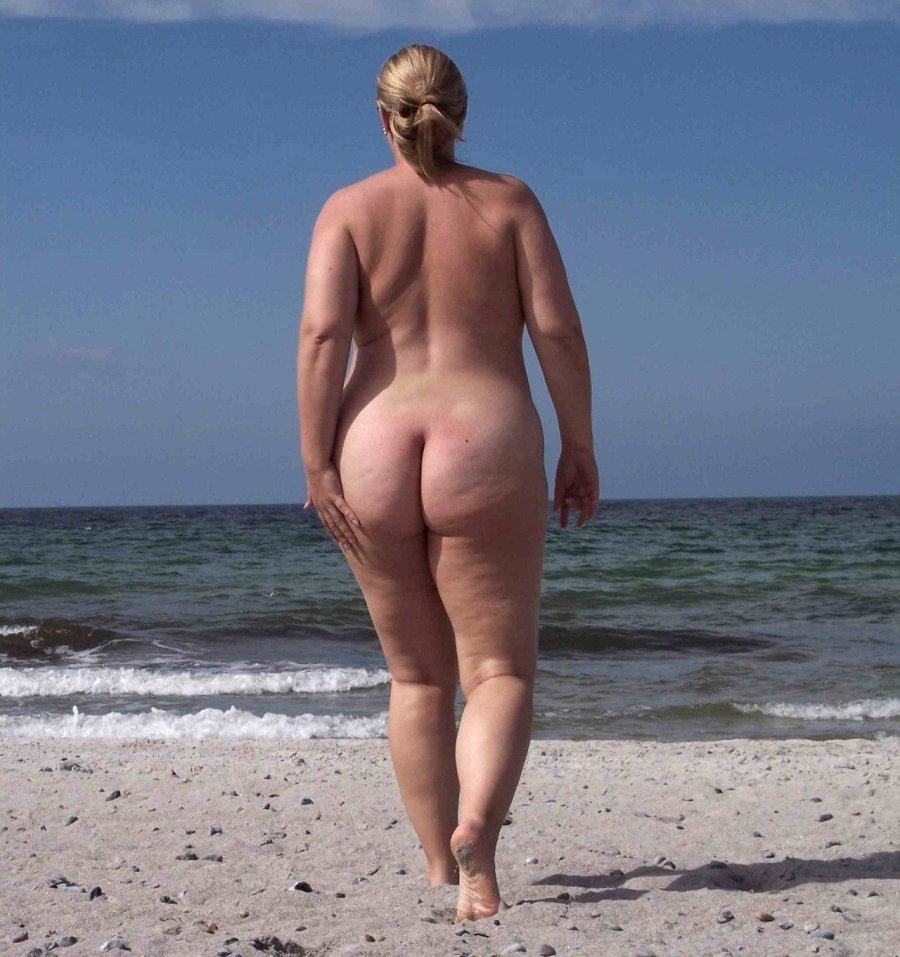 Naked older women on the beach