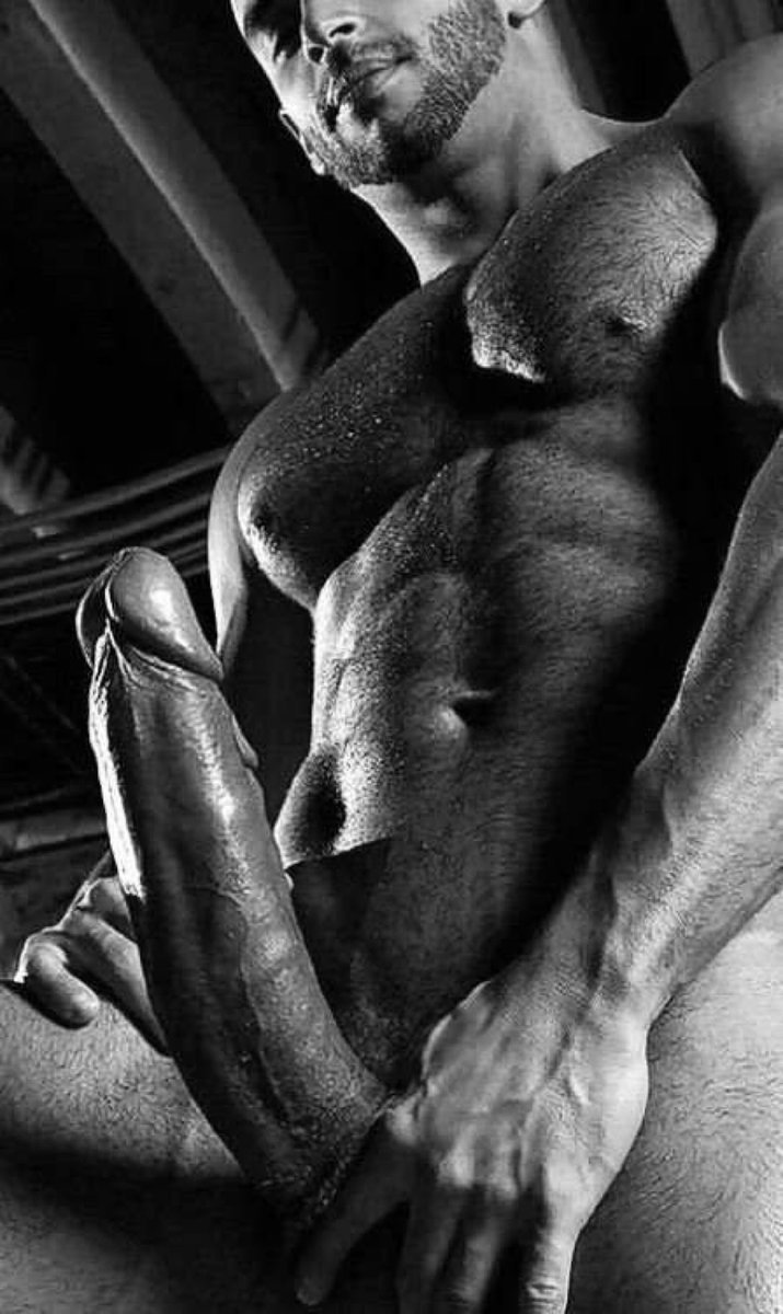 A handsome man with a huge member