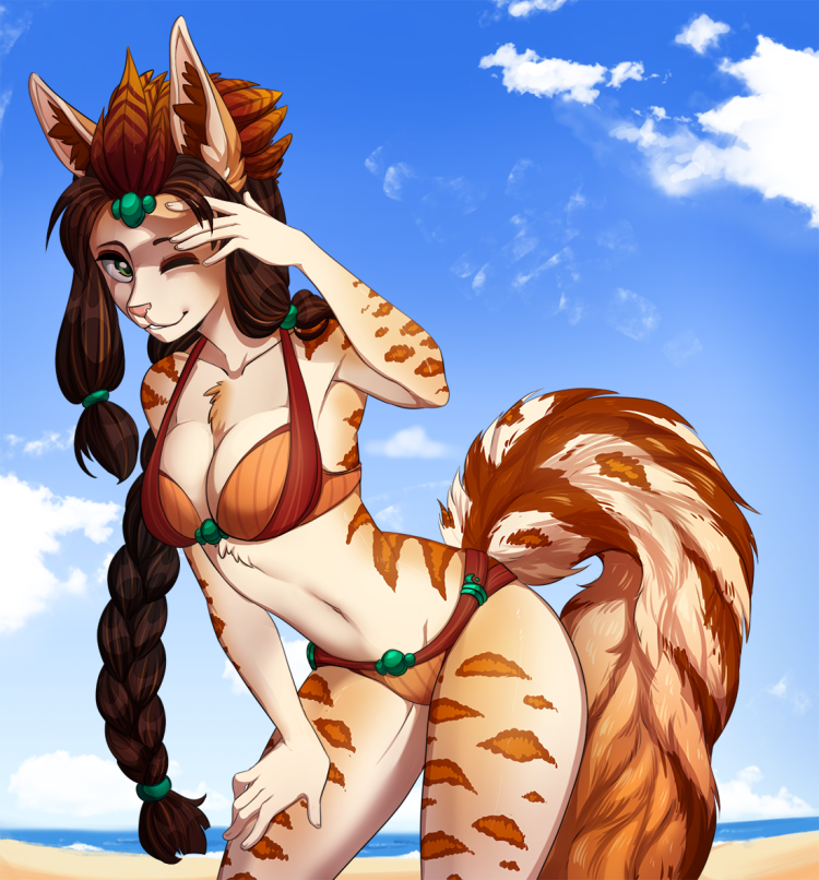 Hana Bunny Boa Cosplay