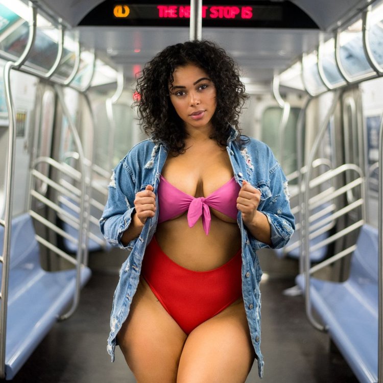 Tabria Majors in underwear