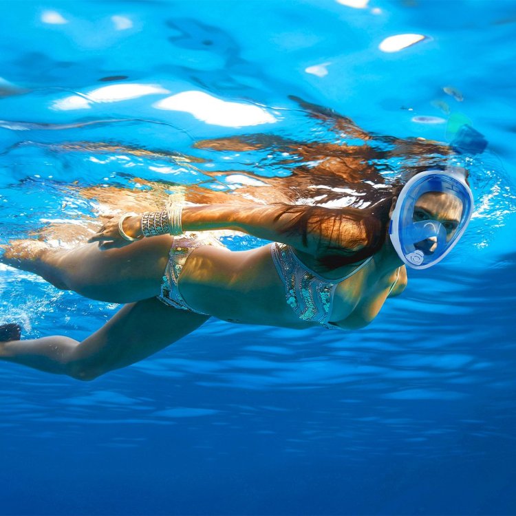 Girl in a swimsuit in water