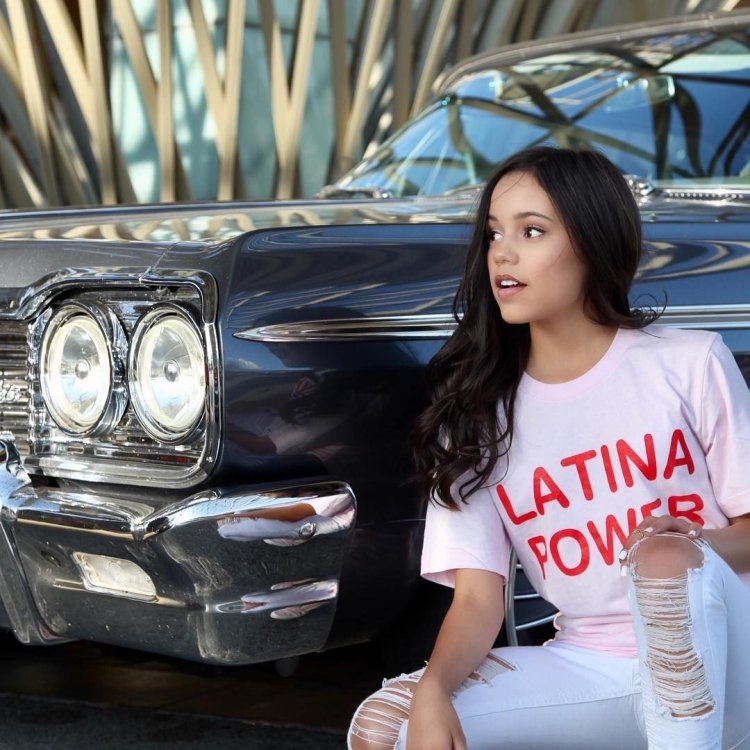 Jenna Ortega in a skirt