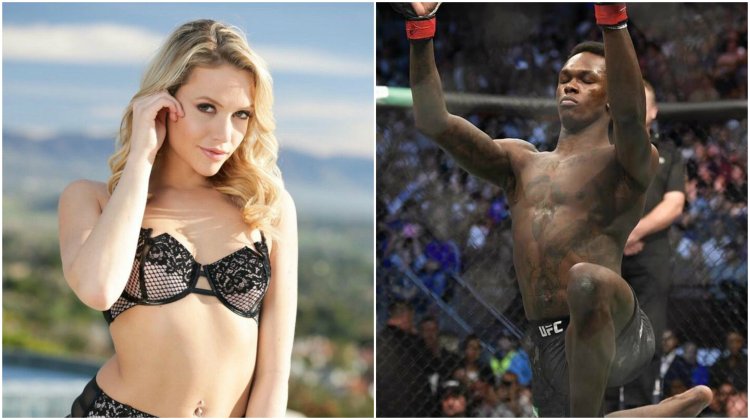 Israel Adesa with a girl blonde who she is