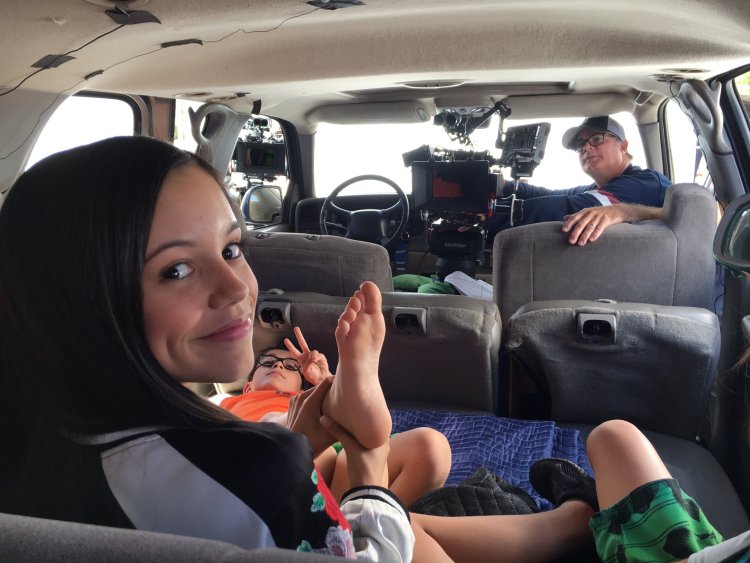 Feet Teen in the car