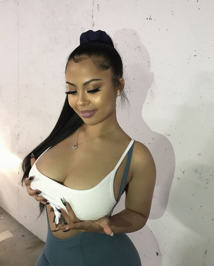 Monifa Jensen in a swimsuit