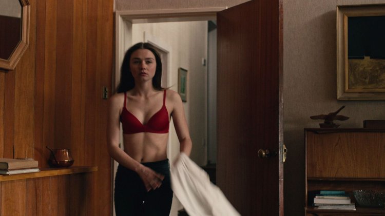 Jessica Barden in a bra