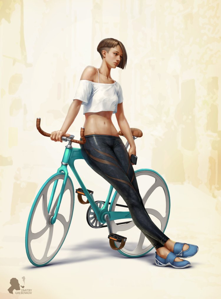 Sports girls art illustration