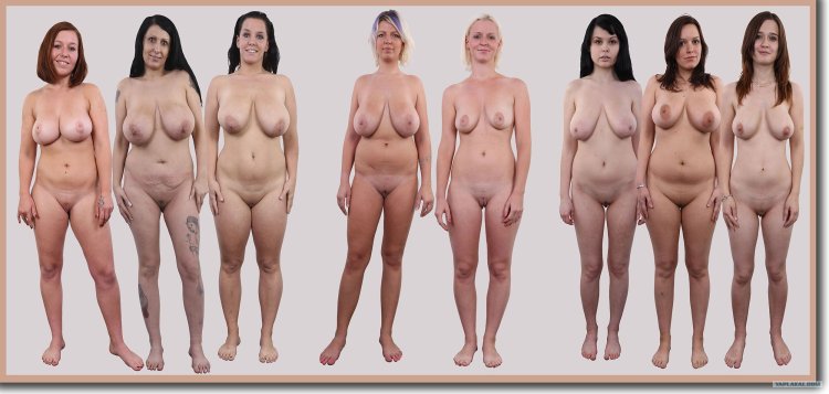 Naked women in full height