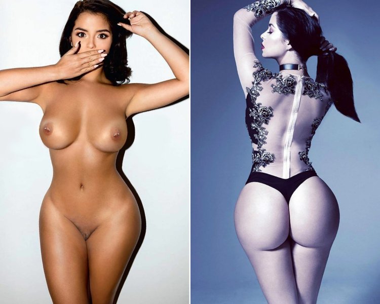 Demi Rose without panties without a bra is naked