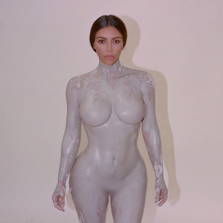 Naked nipples Kim Kardashian