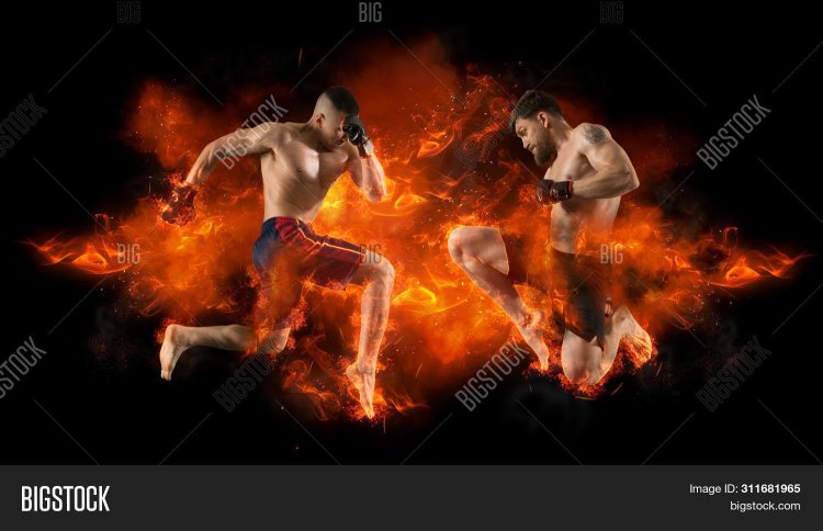 Busty girl beats a guy