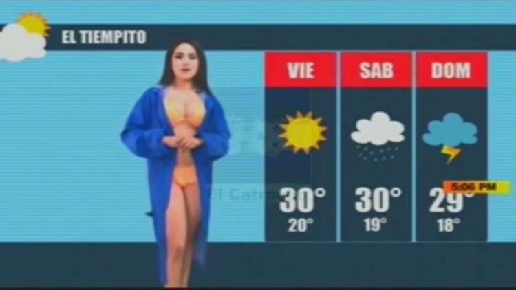 Naked Russian leading weather forecasts