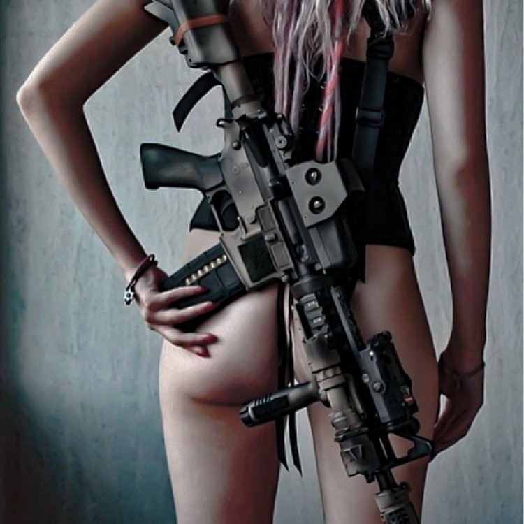 Poster Girl with gun