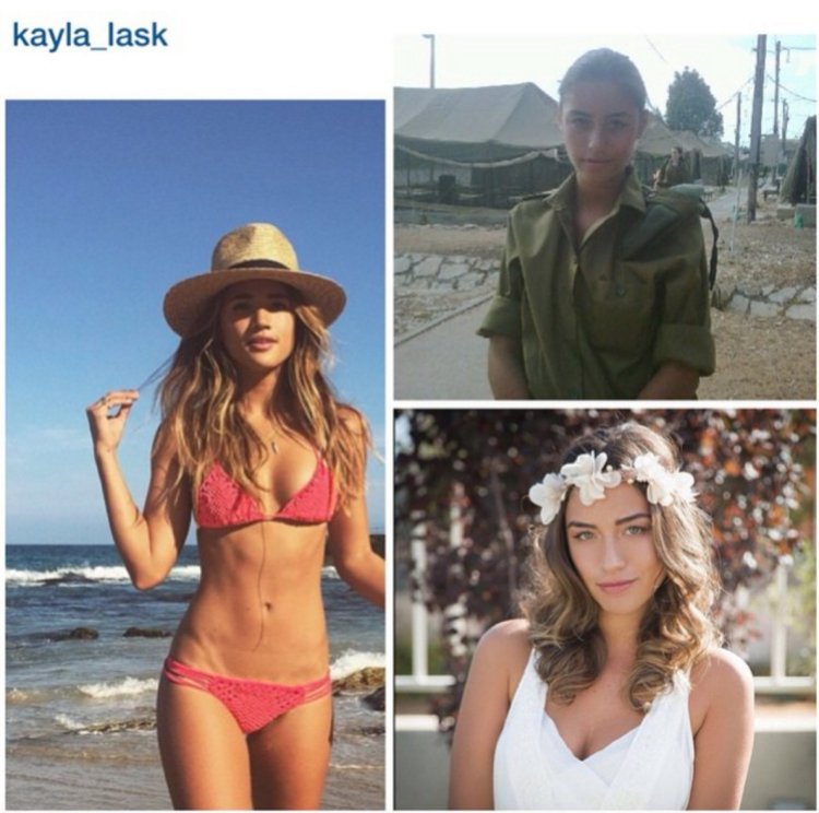 Israeli military women in swimsuits