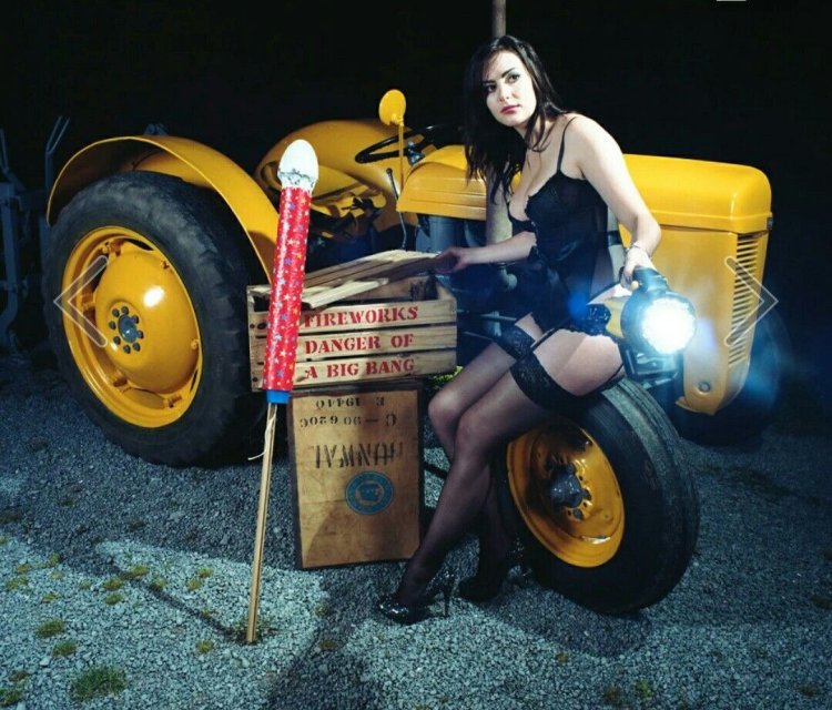 Photoshoot with a tractor