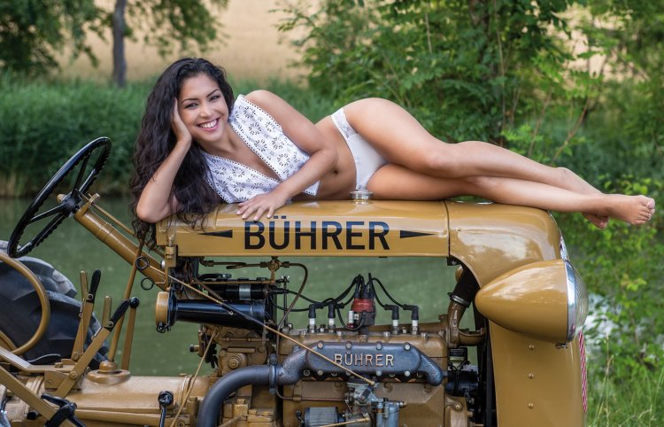 Ero photo shoot on the tractor