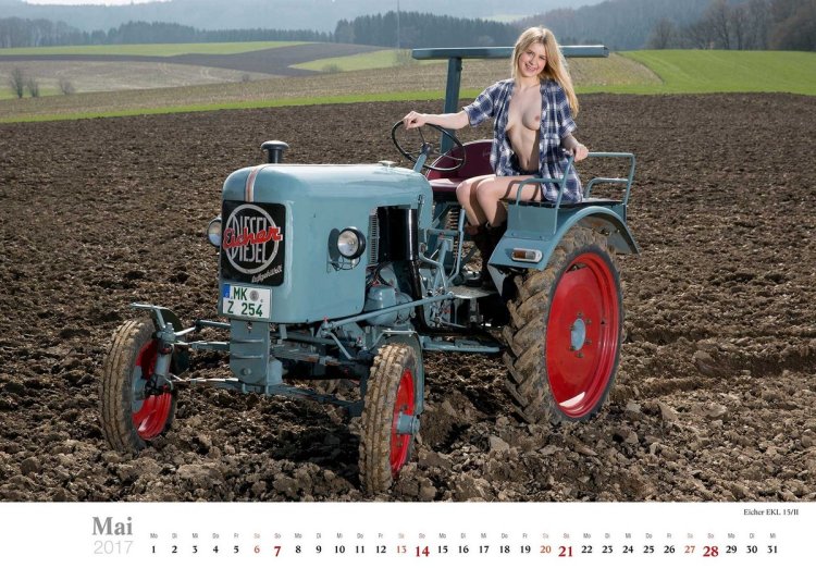 Indian on the tractor