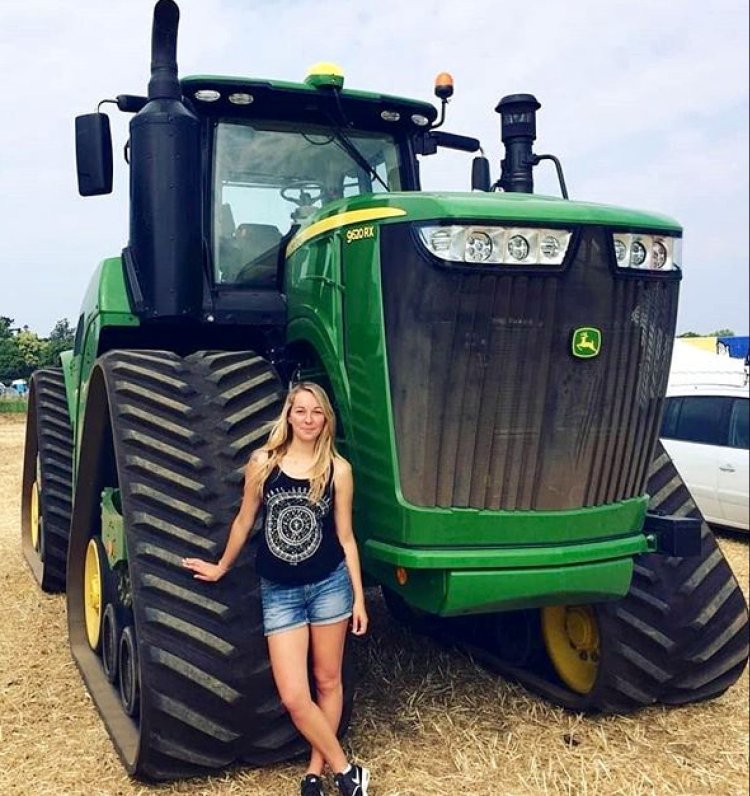 Photoshoot with a tractor