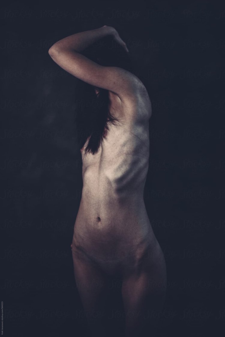 Very thin naked women