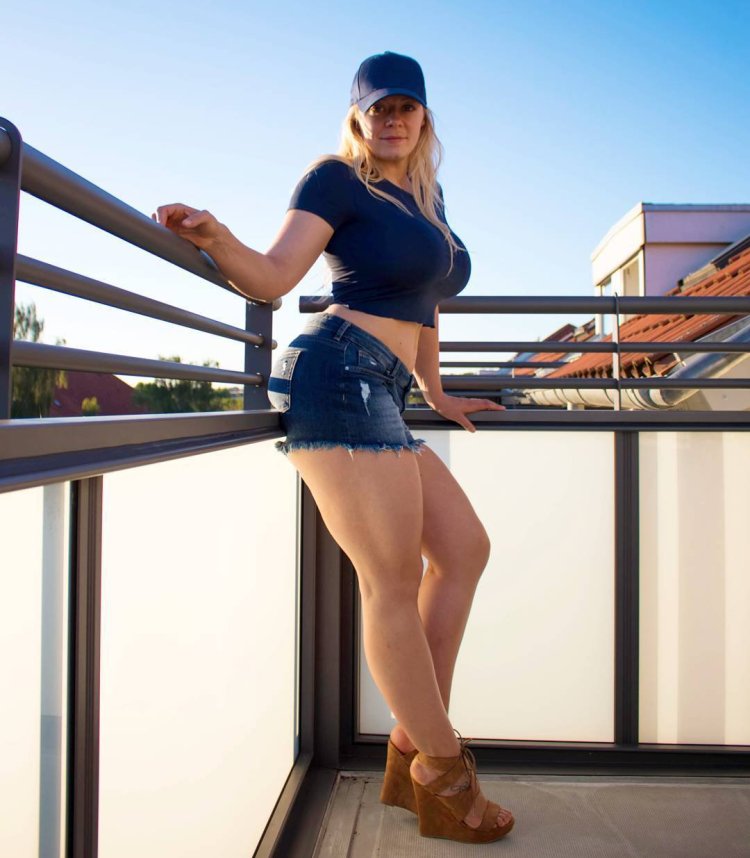 MIA Sand in a swimsuit