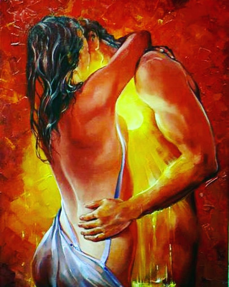 Sexy body in black skin 3D