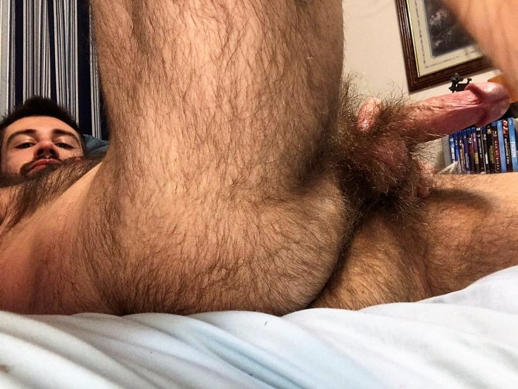 Male dick and hairy legs
