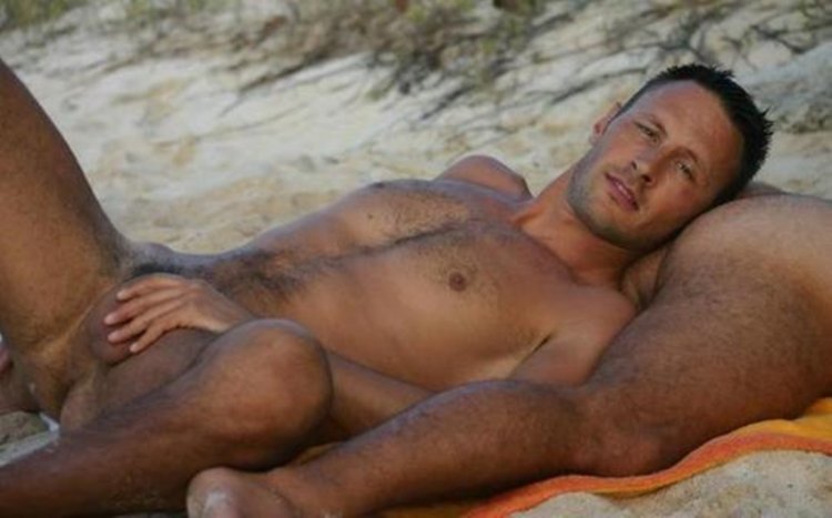 Hairy sleeping naked guy