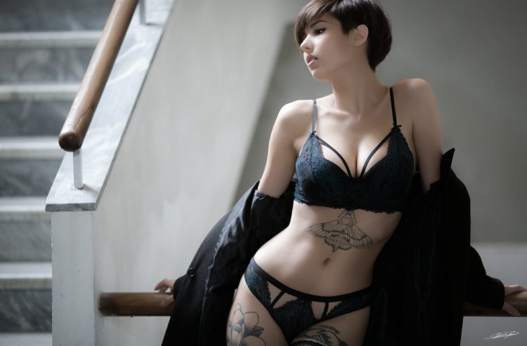 Giorgia Soleri in a dress