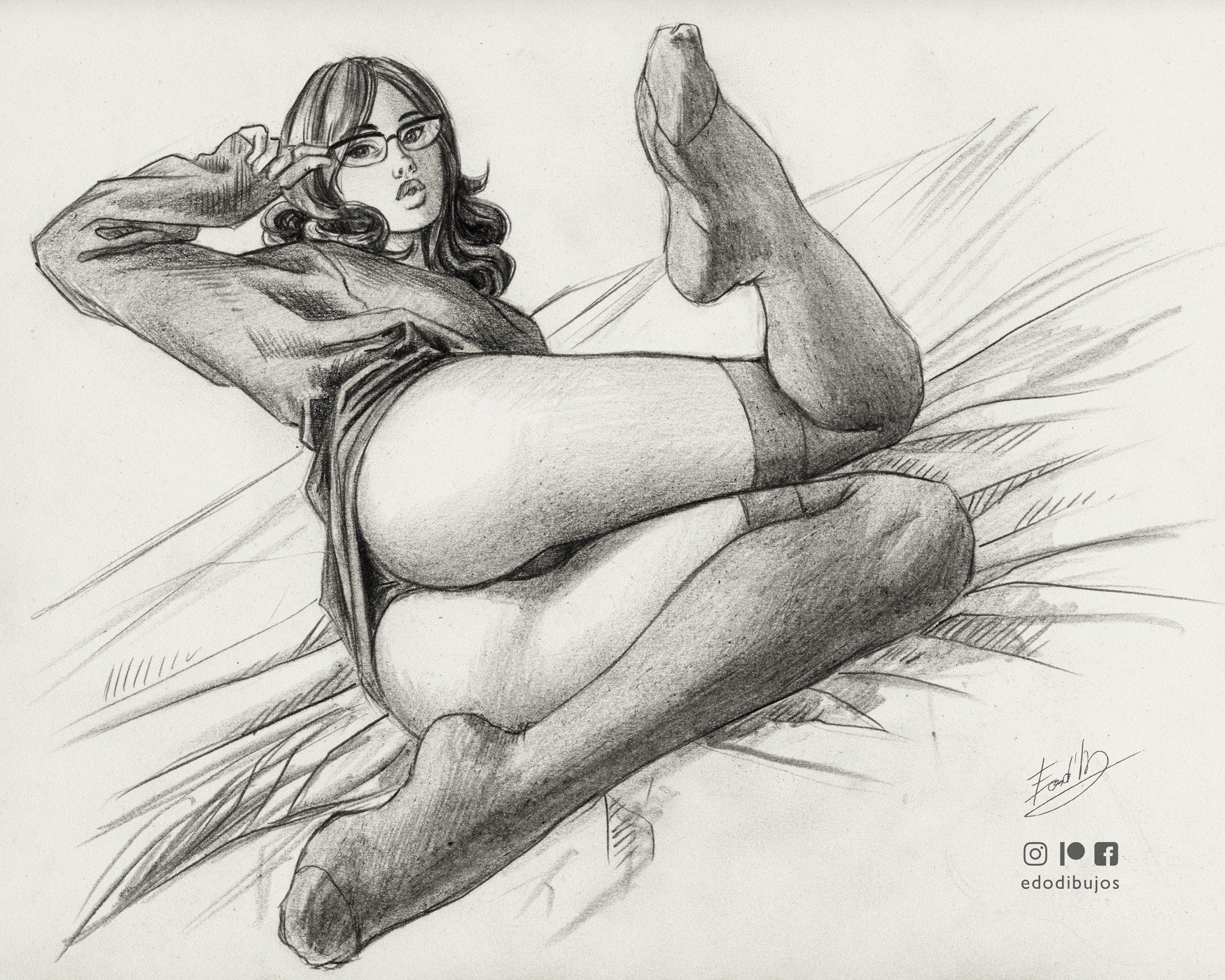 White Porn Drawings - Erotic Pencil Sketches - 68 photos